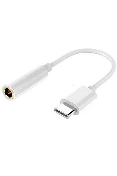Generic USB Type C Headphone Jack Adapter For HTC/Moto White/Silver
