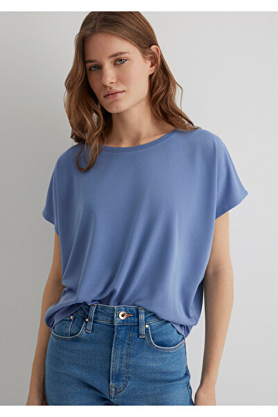 Mavi تي شيرت Lux Touch TENCEL TM أزرق مودال أساسي فضفاض / فضفاض مريح 167245 -...