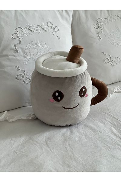Moontoys Children's Cup with Handle Plush Pillow Gray 30 cm