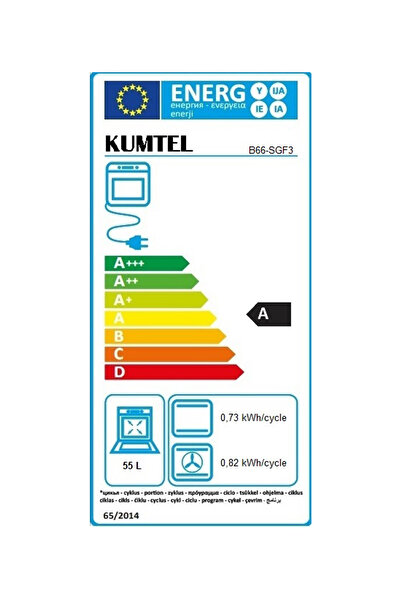 KUMTEL Füme Cam Ankastre Fırın 9 Prog. B66-SGF3(MT)