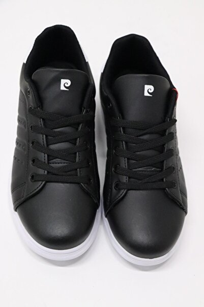 Pierre Cardin Rahat Kalıp Bağcıklı Spor Ayakkabı Sneaker Siyah Beyaz