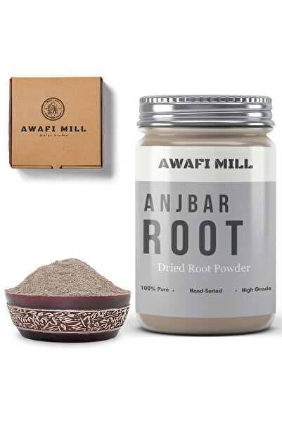 AWAFI MILL مسحوق جذر أنجبر | بيرسيكاريا فيفيبارا - زجاجة ١٠٠ غرام / ٣.٥ أونصة
