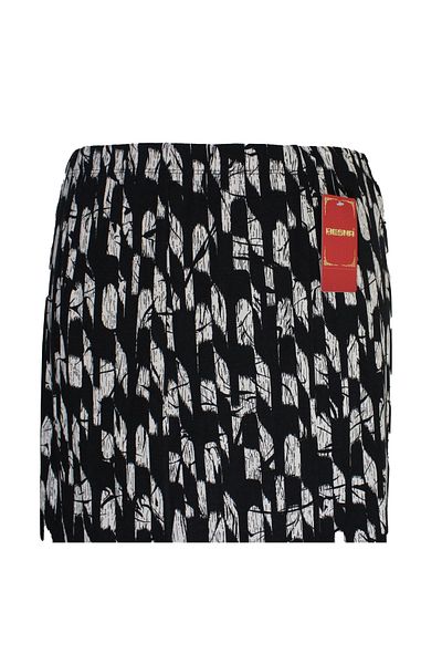 HESNA Women's Betül 8 Piece Elastic Unlined Black Patterned Skirt
