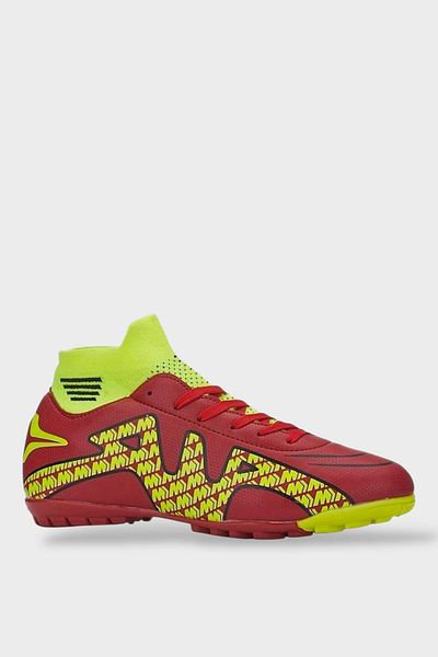 Liger High Top High Top Crampon Football Shoes with Socks RED - YELLOW