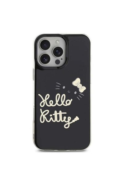 Hello Kitty Case For Iphone 16 Pro Max, Hardcase Iml, - Black
