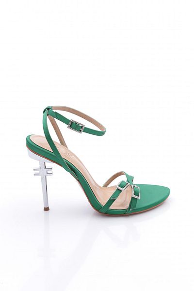 DGN 1275 Women's Buckle Ankle Fastening Heeled Shoes
