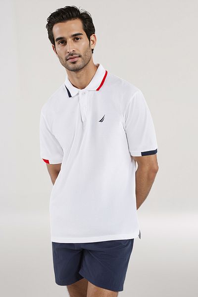 Nautica Basic Regular Fit Premium Cotton Logo Polo Shirt