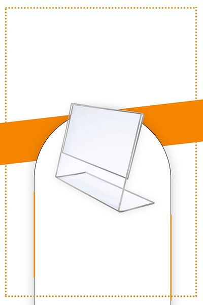 Etias Reklam A7 L Type Horizontal 5-Piece Table Top 2.8 Mm Transparent Plexi Foiling Brochure Holder