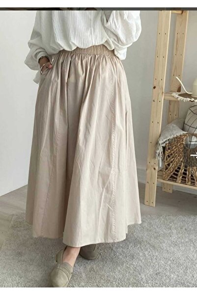 afran collection poplin beli lastikli etek (KEMER HEDİYELİ)