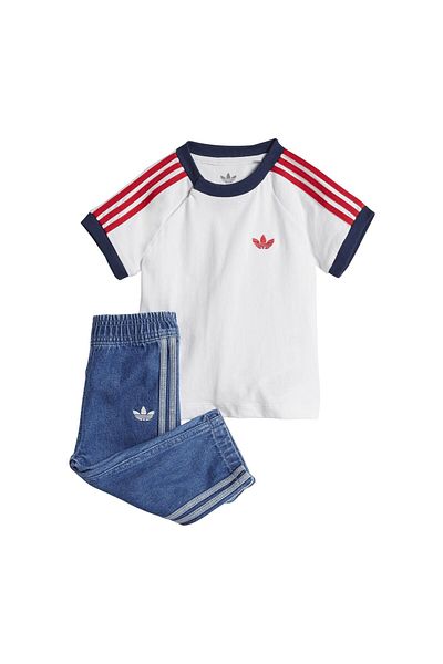 adidas Jc7863-B Denim Tee Set Baby T-Shirt White