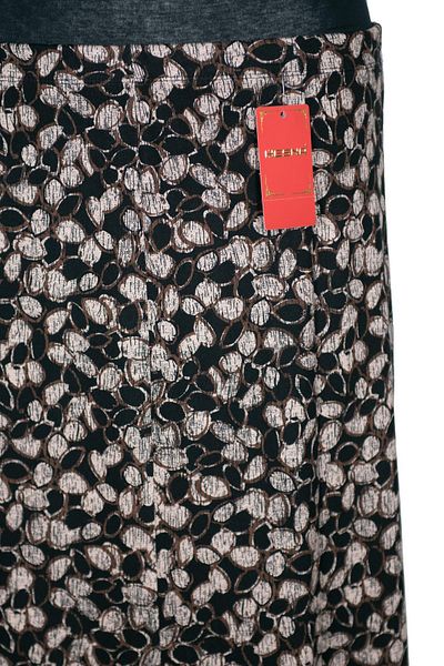 HESNA Women's Betül 8 Piece Elastic Unlined Black Patterned Skirt