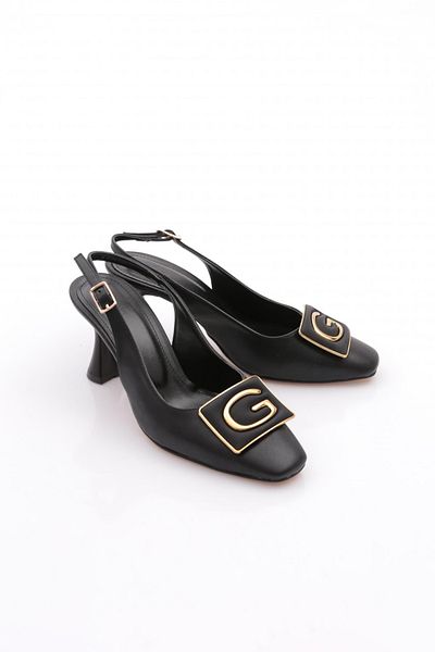 DGN Pantofi de damă cu toc cu spatele deschis 353453539