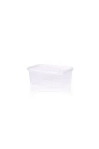 SKP Plastic 500ml Clear Rectangular Plastic Food Containers (8 Pack)