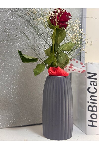 BLANJ Bohem İskandinav Tarz Büyük Boy Vazo Çizgili Iskandinav Vazo