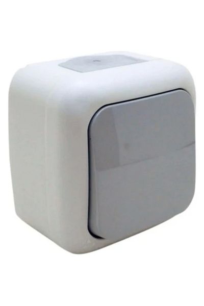 VİKO Viko Palm Child Proof Damp Floor Surface Mounted Gray Switch