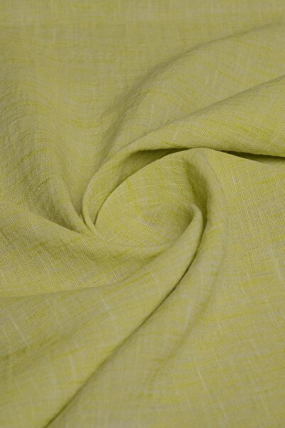 Kumaş Deposu Aspect de in, poliester, culoare verde fistic din material tip s...