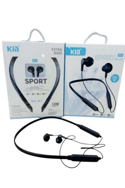 KIN سماعة أذن رياضية بلوتوث KL-01 باللون الأسود