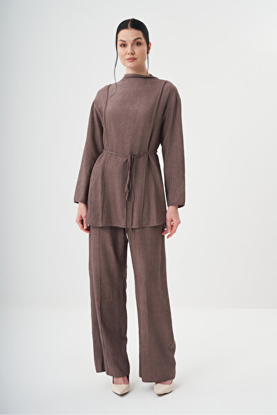 Jupe Kadın Kuşaklı Basic Takım 8529