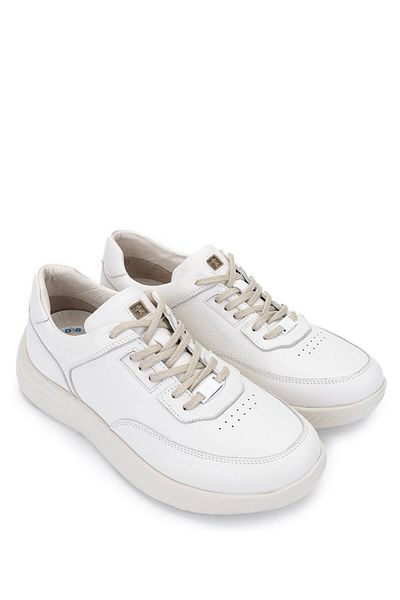 Tamer Tanca Men's Genuine Leather Off-White Sneakers & Sports Shoes