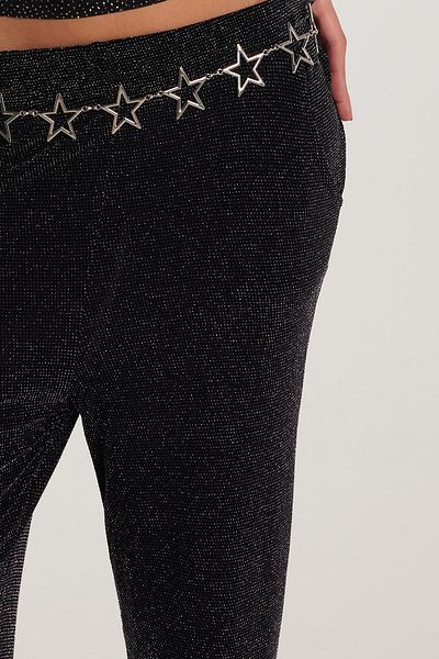 Tudors Γυναικεία Slim Fit Slim Fit Elastic Leg Μαύρη αθλητική φόρμα