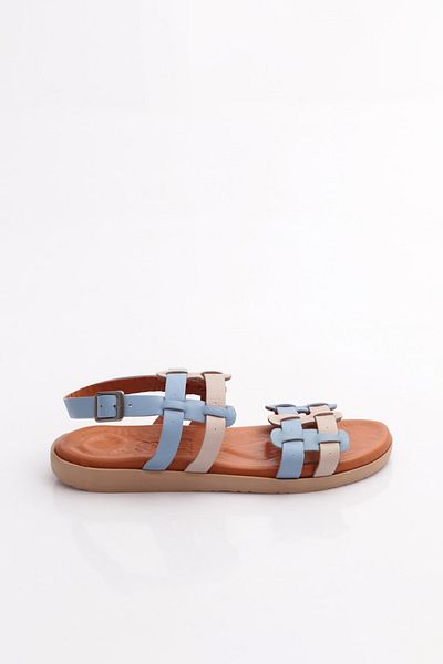 DGN 581 Women's Colorful Banded Ankle Strap Belted Sandals