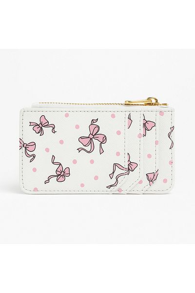 Ecrou Bow Patterned Card Holder White
