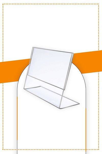 Etias Reklam A5 L Type Horizontal 5-Piece Table Top 2.8 Mm Transparent Plexi Fountain / Brochure Holder