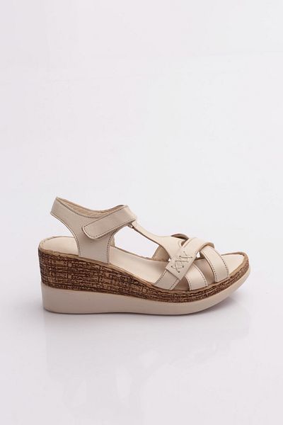 DGN 60 Women's Wedge Heeled Velcro Sandals