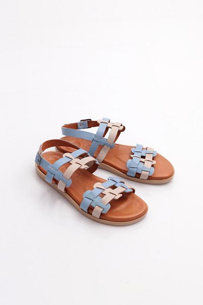 DGN 581 Women's Colorful Banded Ankle Strap Belted Sandals