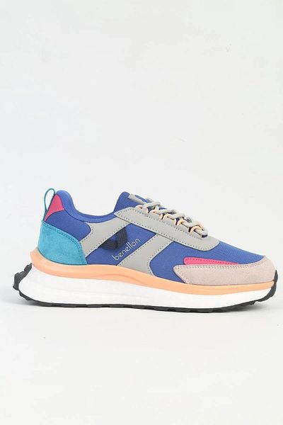 Benetton Bn-11132 Women's Fabric Sports Shoes Saks Blue