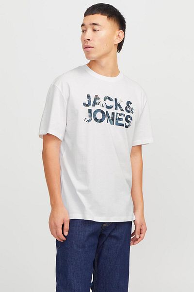 Jack & Jones Ανδρικό μπλουζάκι με λευκό στρογγυλό λαιμό Jack&jones Bryan Corp