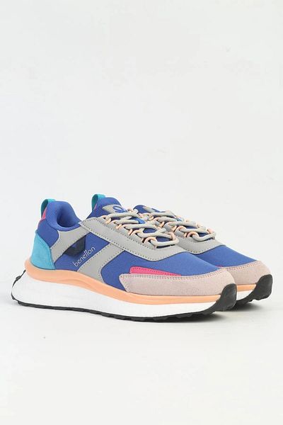 Benetton Bn-11132 Women's Fabric Sports Shoes Saks Blue