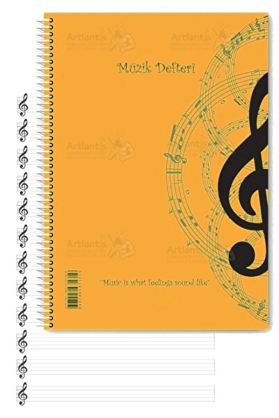 Artlantis Music Notebook A4 Spral 40 Sheets 1 Piece Left Switch Ring Binder M...