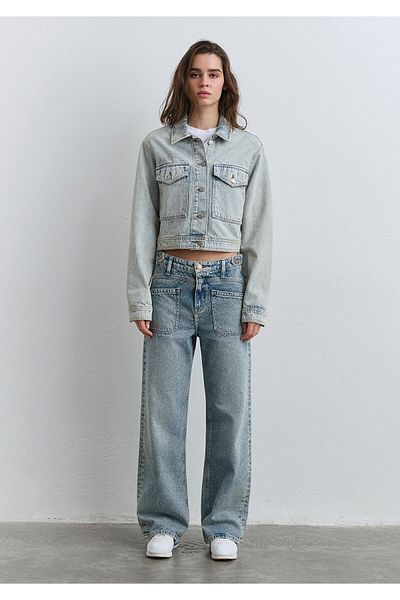 Mavi Risa All Blue Shaded Ice Blue Jeansjacke 1110642 -89204