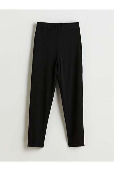 LC Waikiki Elastic Waist Carrot Cut Textured Women's Trousers (S5)