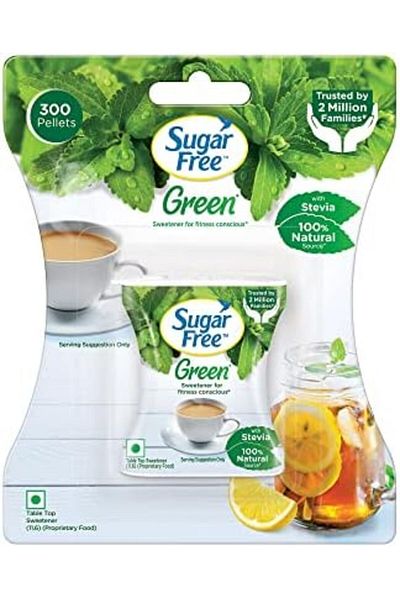 SUGAR FREE D'LITE Sugar Free Green Stevia, 300 Pellets | India’s No.1 Sweetener | 100% Plant-based Natural Sweetener