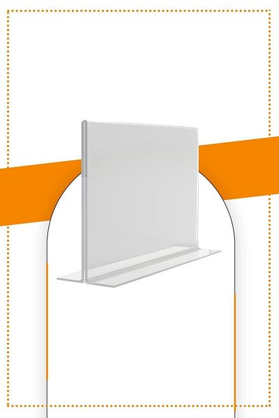 Etias Reklam A4 T Type Horizontal 5-Piece Table Top Transparent Plexi Fountain / Brochure Holder