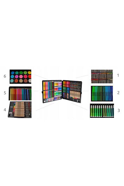 zola Set pictat si desen, gentuta de depozitare, 258 piese, 47x46 cm