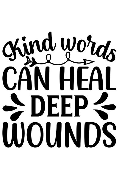StoryGift Romania Sticker Autocolant 70CM Exterior cu mesajul "Kind words can heal deep wounds" - cuvintele bune