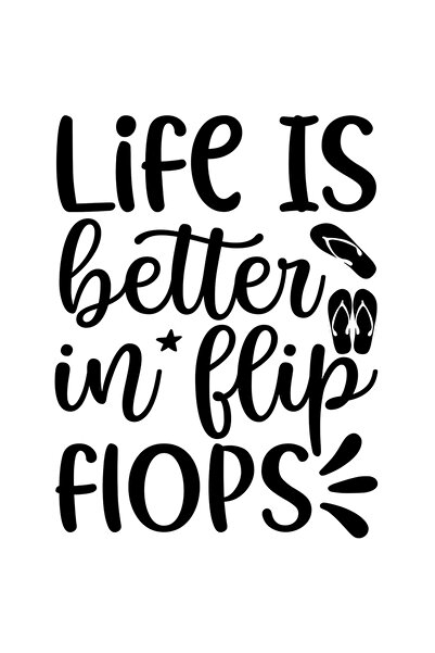 StoryGift Romania Sticker Exterior Cu Mesajul "life Is Better In Blip Flops" ...