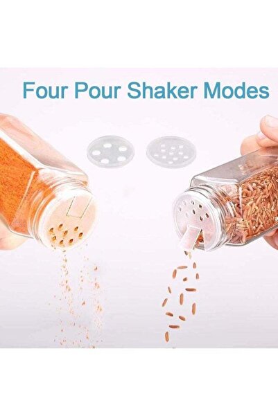 COOYA 24 Glass Spice Jars with w/3 Types of Labels,White Paint Pen & Silicone Collapsible Funnel Included