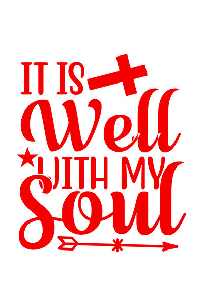 StoryGift Romania Sticker Exterior Cu Textul In Engleza "it Is Well With My Soul" - Impacat Cu Sufletul , Vi
