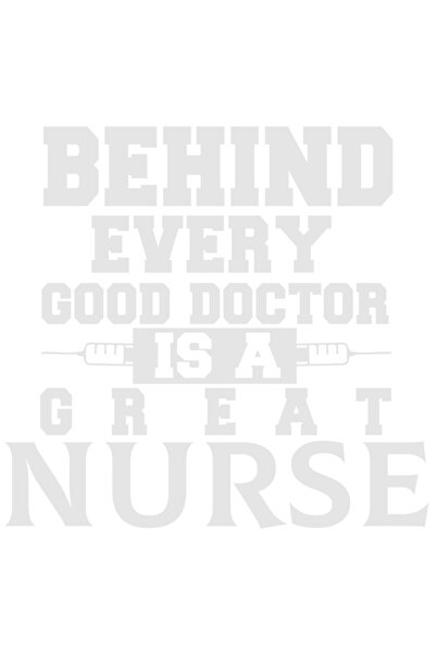 StoryGift Romania Sticker Eticheta 40CM Exterior cu mesajul "In spatele fiecarui doctor bun este o asistenta gro