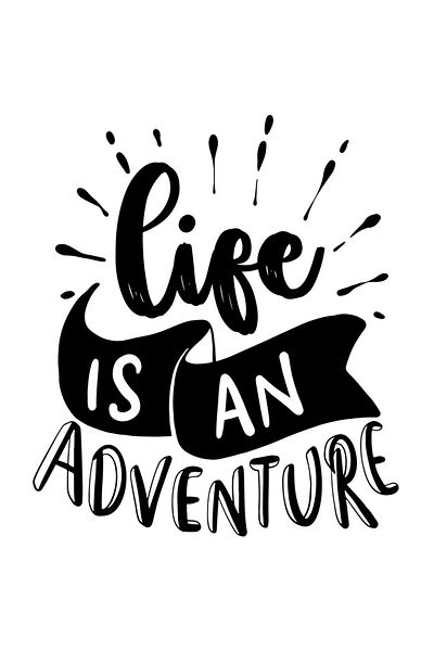 StoryGift Romania Sticker Eticheta 40CM Exterior cu mesajul in engleza "Life is an adventure" - viata este o ave