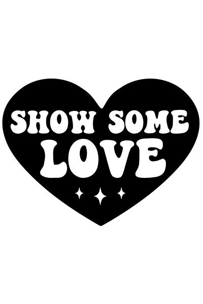 StoryGift Romania Sticker Exterior cu o inima in care este scris mesajul in engleza "Show some love" - arata