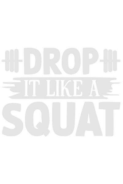 StoryGift Romania Sticker Exterior cu haltera si mesajul "Drop it like a squa...