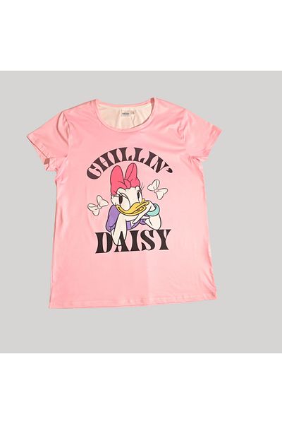 Daisy DUCK WOMENS SHORT SLEEVE PAJAMA SETS , SILKY POLYESTER