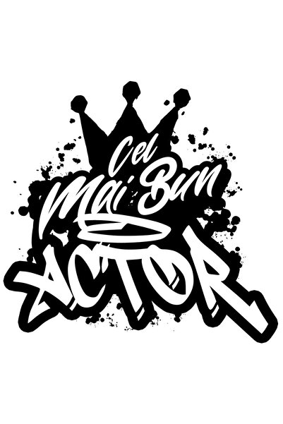 StoryGift Romania Sticker Adeziv 90CM Pentru Cel Mai Bun actor, Apreciere, Cadou, Rasplata, Multumire cu Margini