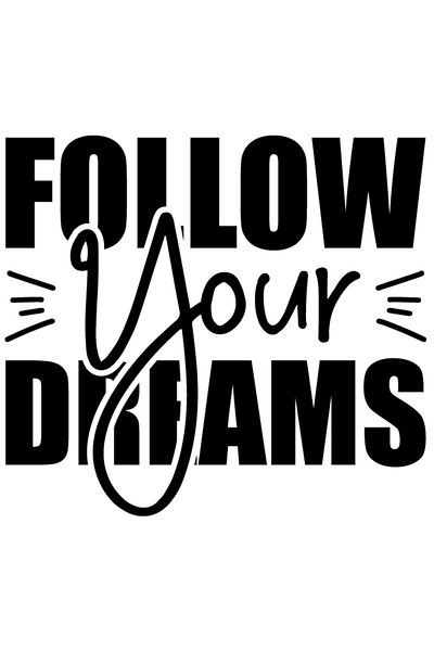 StoryGift Romania Sticker Autocolant 30CM Exterior cu mesaj motivational in limba engleza "Follow your dreams" -