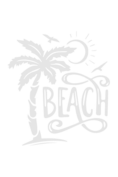 StoryGift Romania Sticker Adeziv 90CM Exterior cu palmier pentru cei care prefera sa mearga la plaja - mare vaca